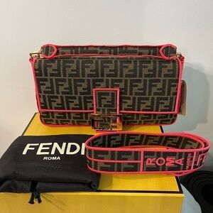 Authentic Fendi Zucca large baguette